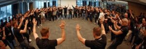 Haka team building used as a conference energiser for team building activities london
