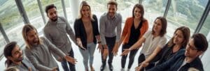 team building workshop agenda ice breaker smiling group